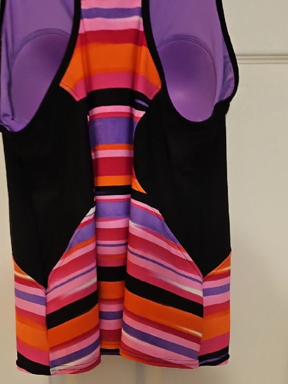 ZeroXposur Striped One-Piece Swimsuit in Orange, Pink & Purple - Picture 8 of 12